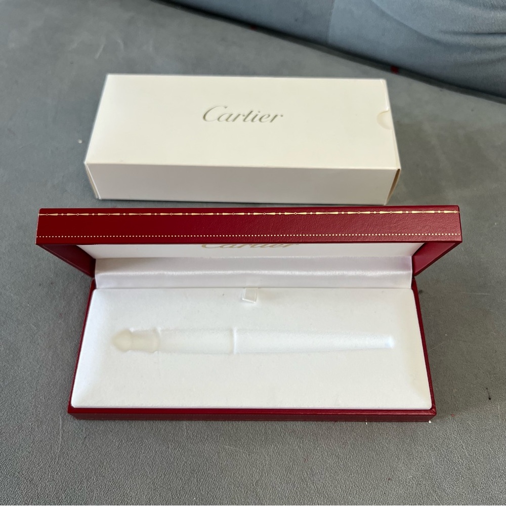 CARTIER STYLO BILLE DIABOLO Red Pen Box + Outer Box 7.15x3x1.40 inches